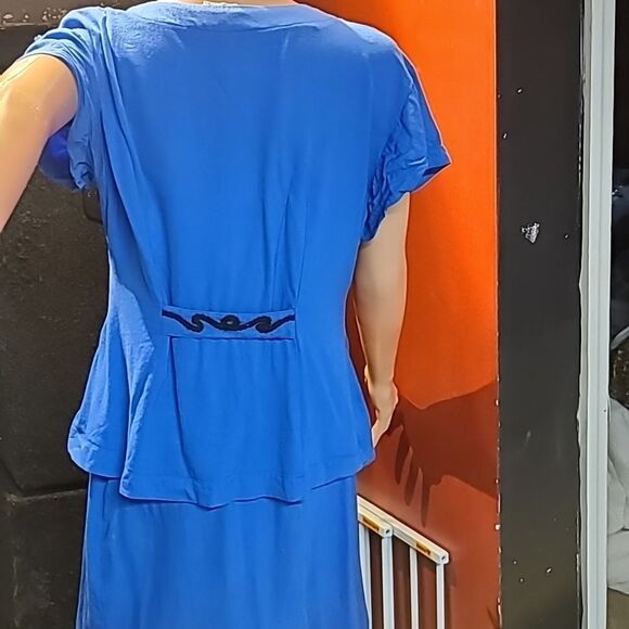 Rare VINTAGE Blue Skirt Suit - Picture 8 of 15